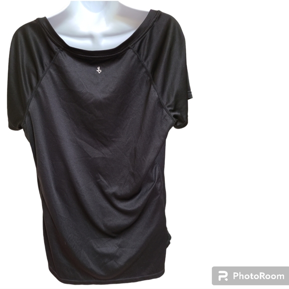 Torrid Active Black Mesh Tee Sz 0 EUC - Picture 2 of 6